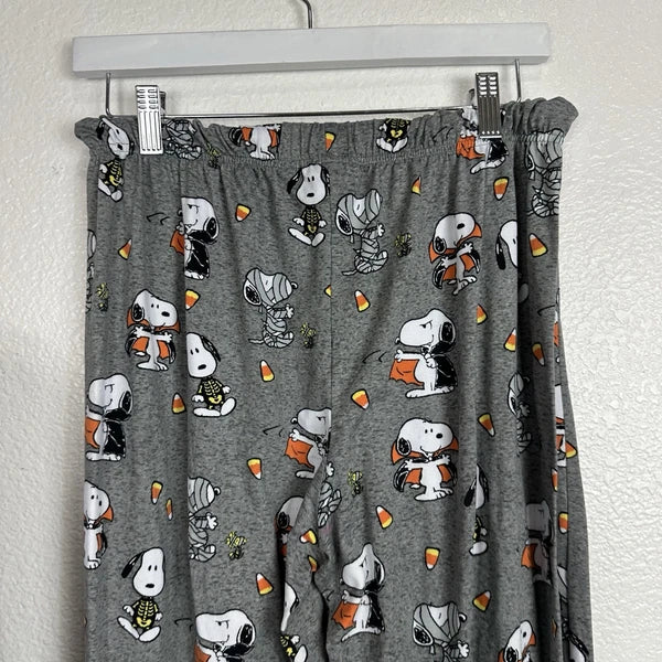 Munki Munki Peanuts Pajama Set 2pc Womens Large Halloween Snoopy Lounge