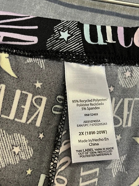 NEW women’s size 2X Joyspun pajama set tank top & shorts black knit pajamas