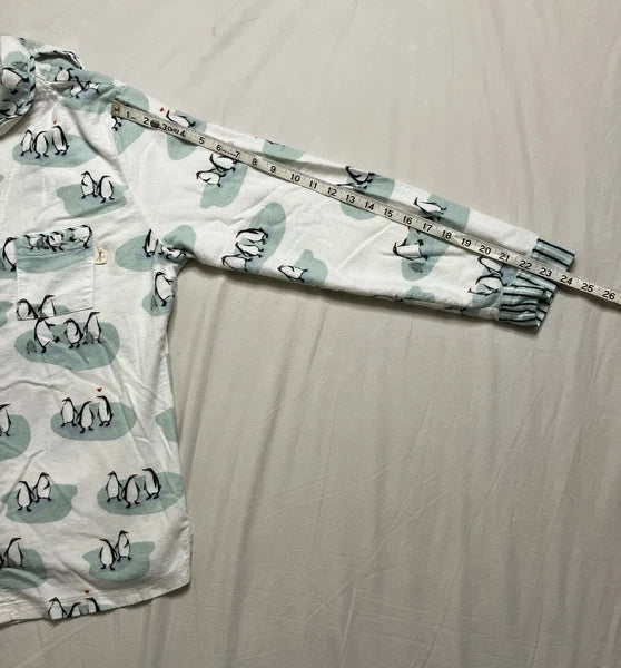 Munki Munki Pajama Set Penguines Top Bottoms Comfy Cozy Flannel Jammies Relax Pj