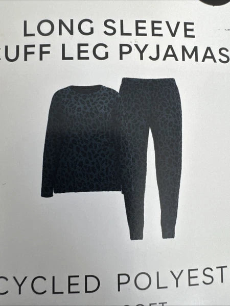 Marks and Spencer Long Sleeve Cuff Leg Supersoft Pyjama Set Size M 12-14
