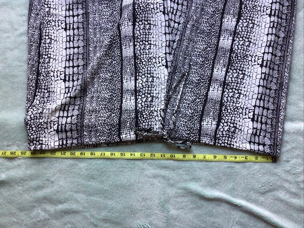 Natori Pajamas Shirt Pants Black White Animal Print Size 3XL Lounge Wear