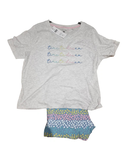 Ladies Pjs Pyjamas summer Set Shorts and T-shirt sizes 6-22 NEW