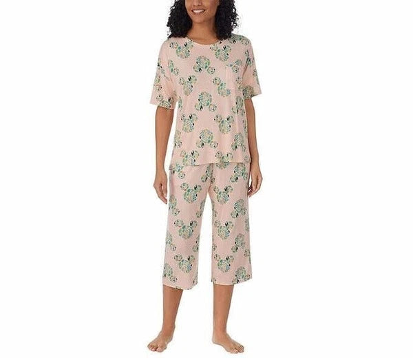 NEW Womens Disney Mickey Mouse Capri 2-Piece Pajama Set, Size MEDIUM