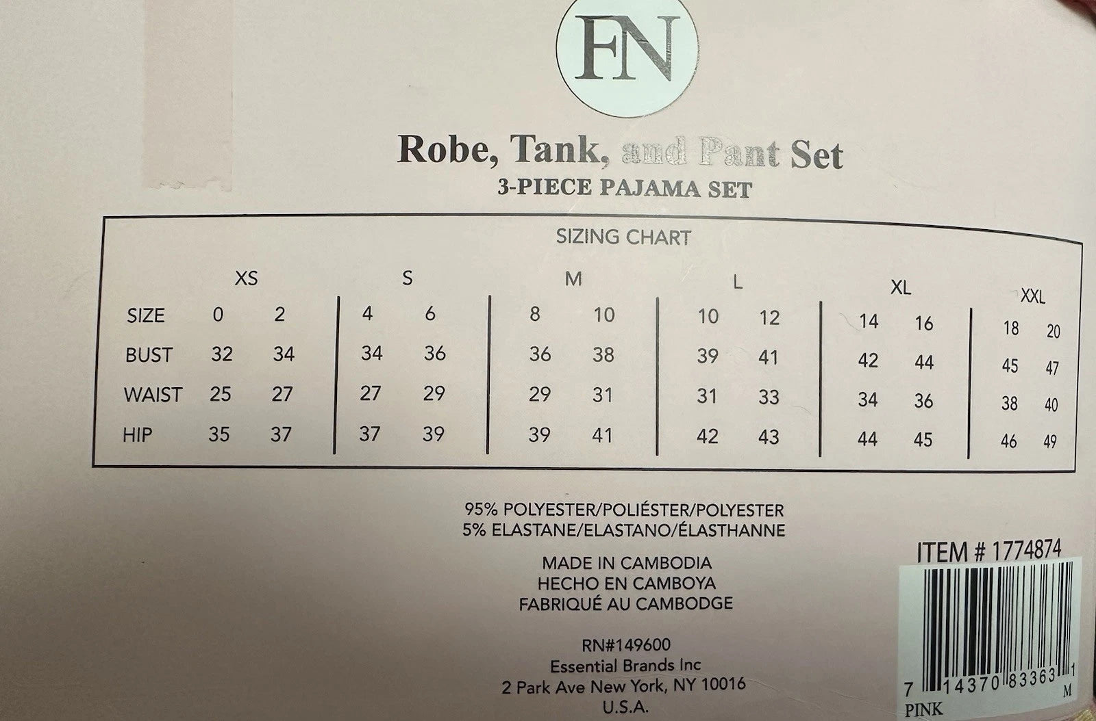 Flora Nikrooz Women's Super Soft 3pc Pajama Set Robe Tank Pant Pink Medium New