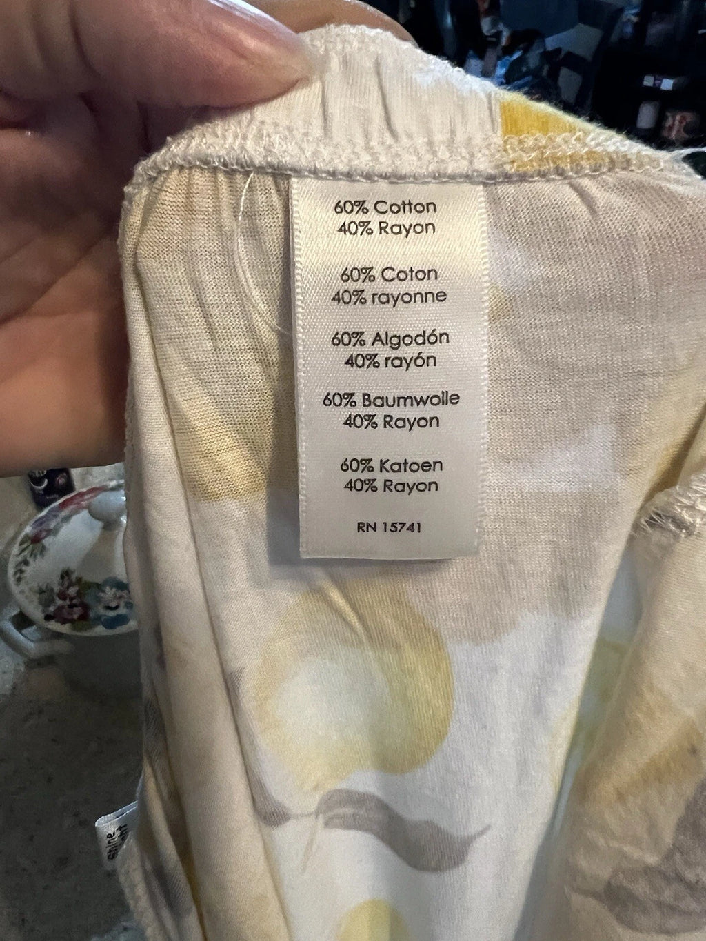 Star & Skye Pajama Set size L -  2 Piece Pants Button Up Shirt