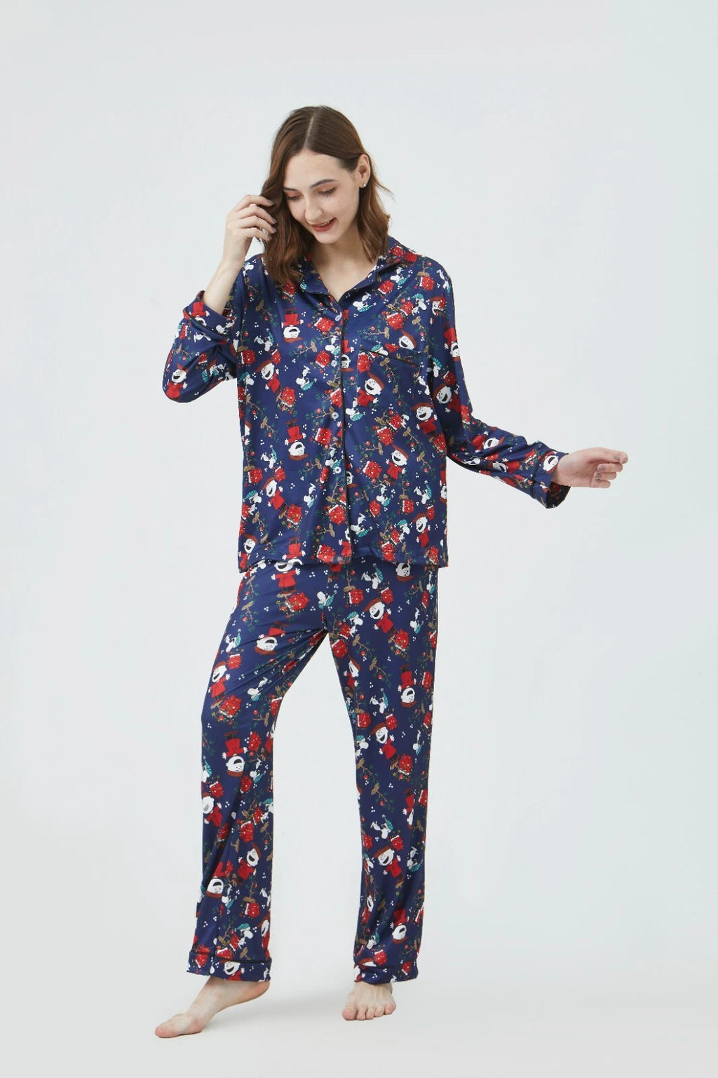 Peanuts Charlie Brown Women Pajama Sets Long Sleeve Full-Length Bottom XL