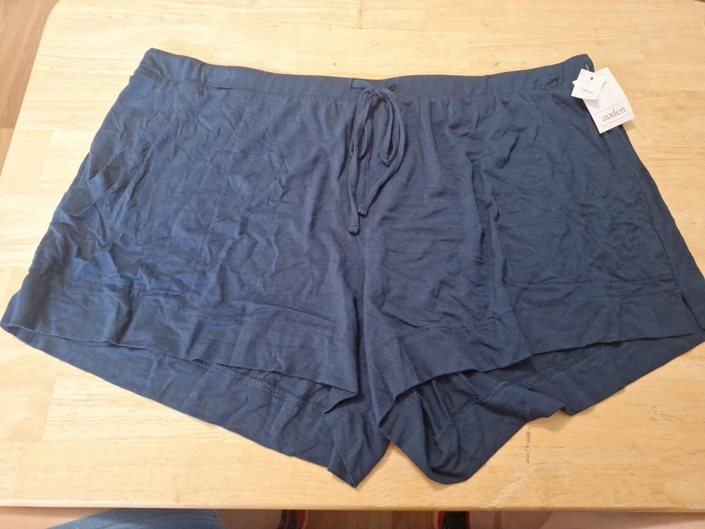 Auden Women's Size XL  Knit Pajama Shorts, Navy Blue