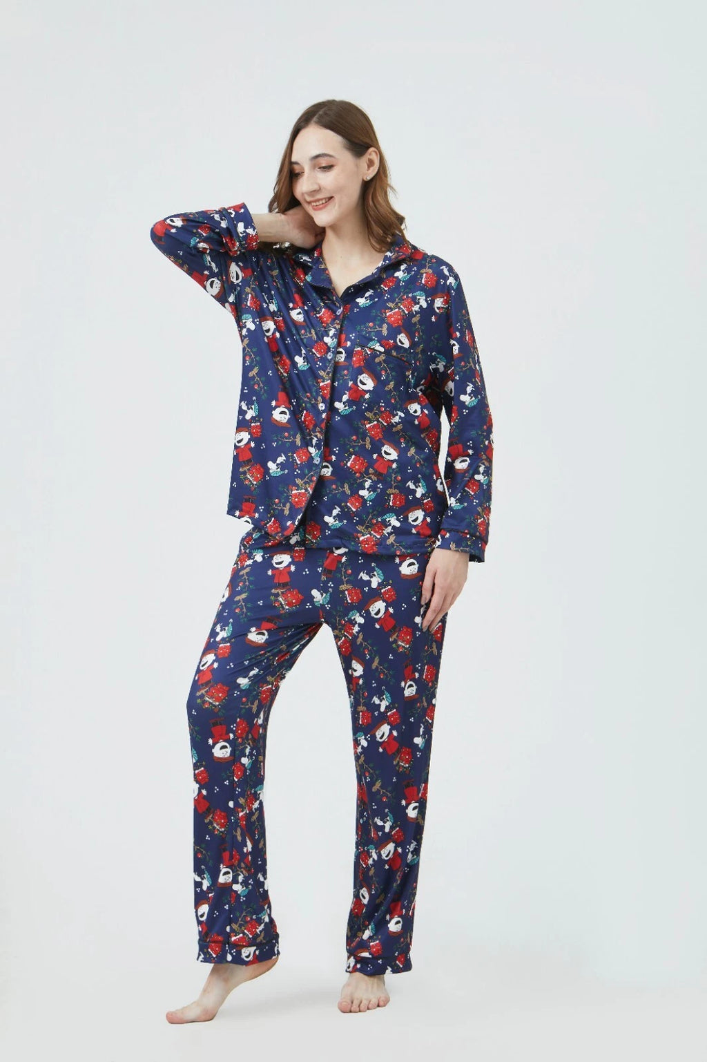 Peanuts Charlie Brown Women Pajama Sets Long Sleeve Full-Length Bottom XL