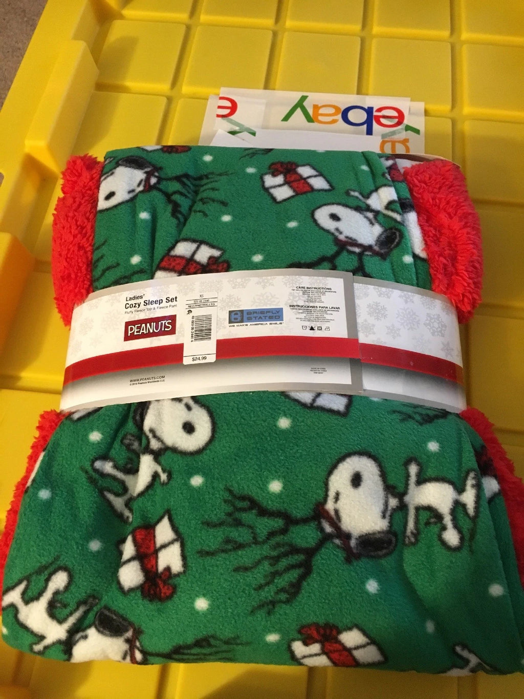 XS Ladies' Peanuts Christmas Cozy Sleep Set Extra Small New w/ Tag  *