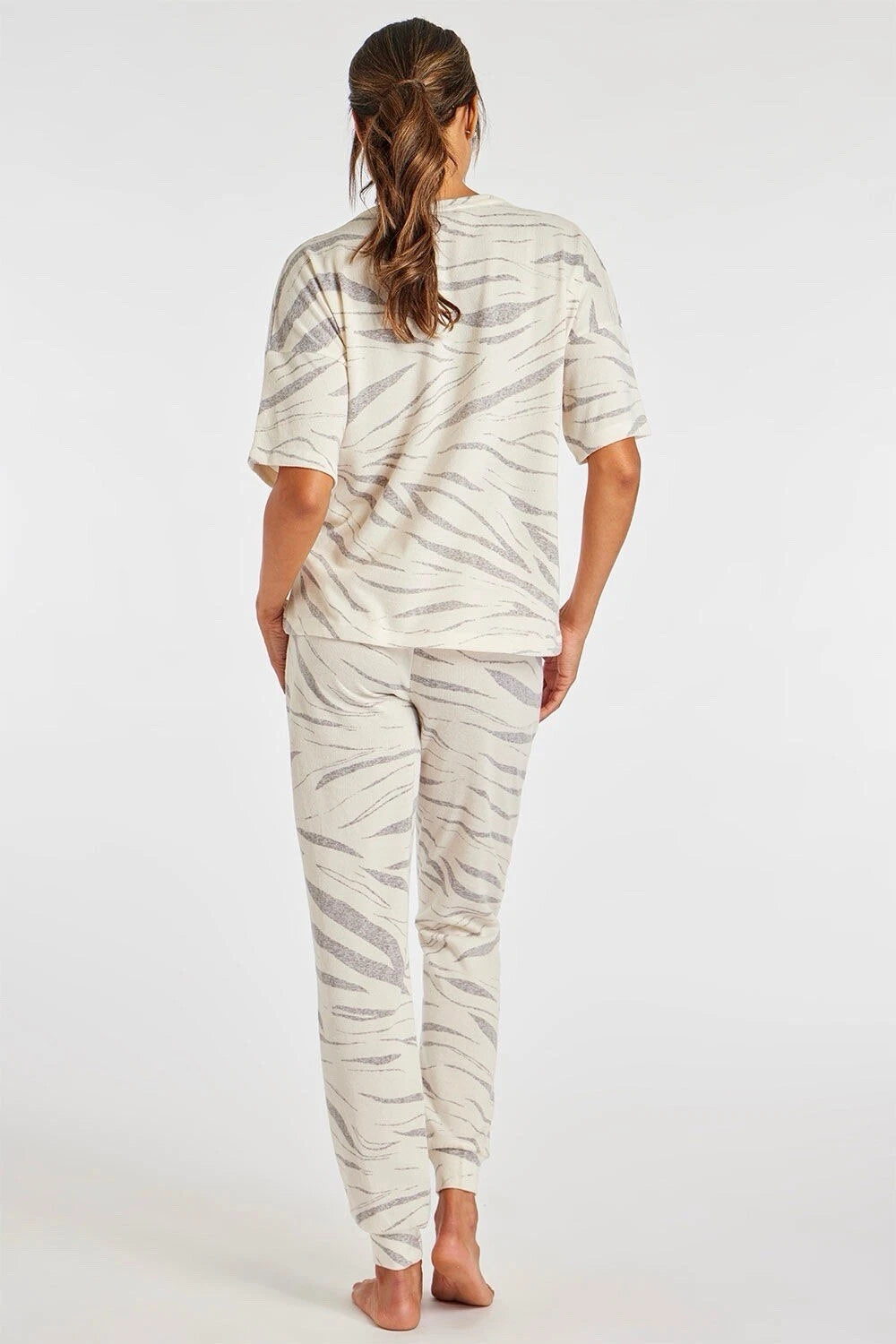 Bon Marche Animal  Print Soft Touch  Pyjamas/lounge Set Short Sleeve 12/14 BNWT