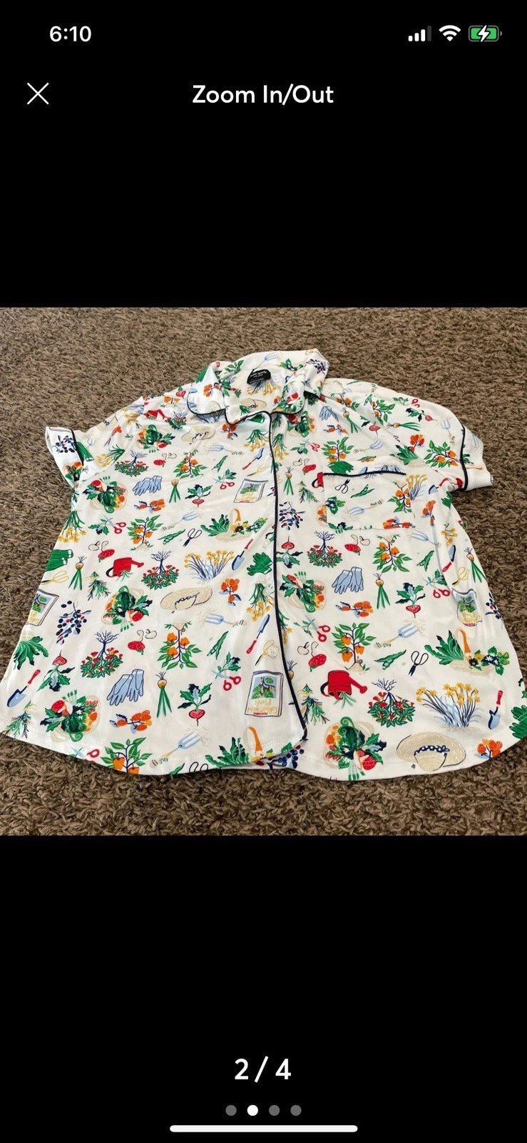 Kate Spade gardening shorts PJ set size XL