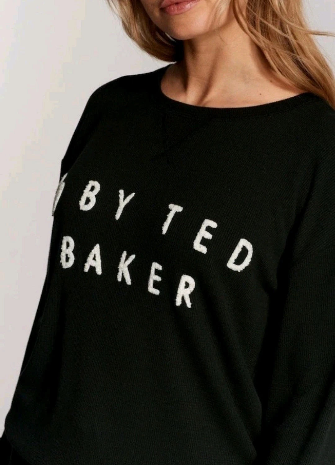 Ted Baker Size 10 Womens Black Waffle Pyjamas Joggers Loungewear Set BNWT