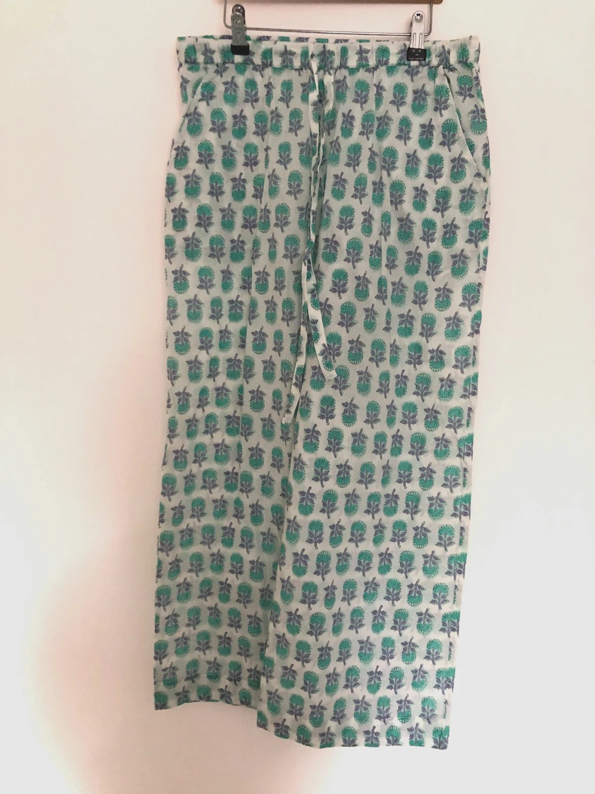 Brora Pyjamas Set Size 8 Button Up Pockets 100% Organic Cotton Quality Excellent