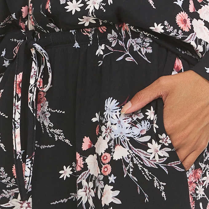 Flora Nikrooz Pajama Set Women 3X (24W-26W) Notch Collar Floral Soft Comfort