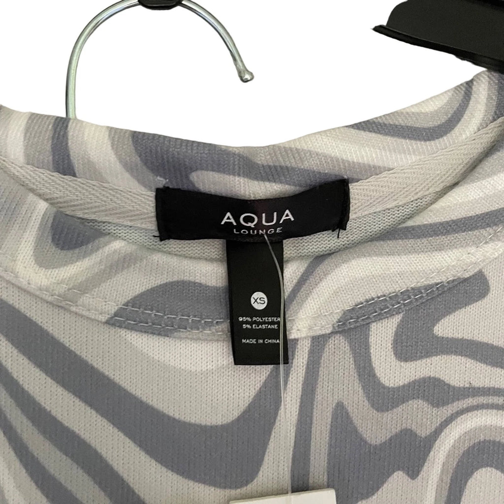 Aqua Women's Gray Happy Waves Pajama Set Size XS
