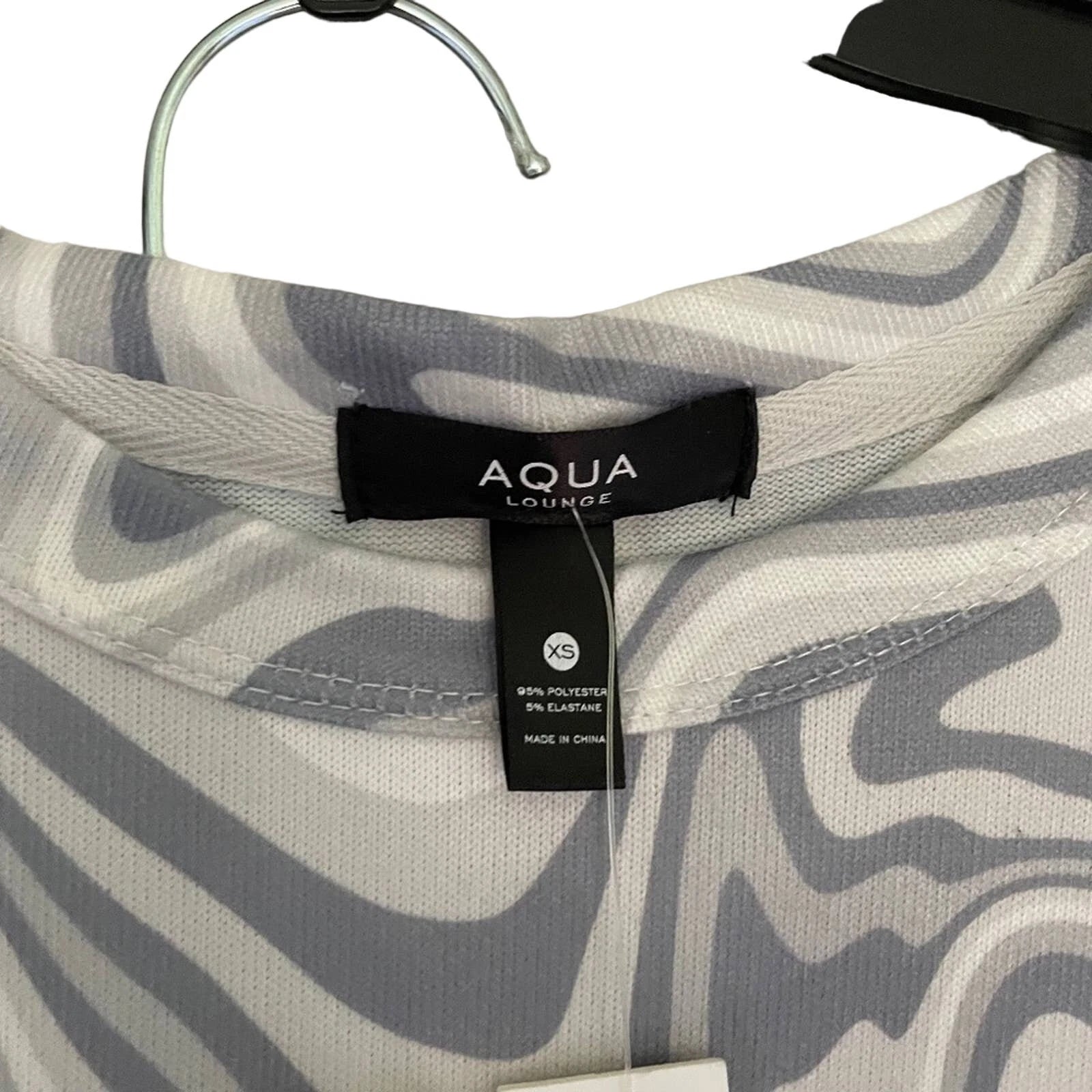 Aqua Women's Gray Happy Waves Pajama Set Size XS