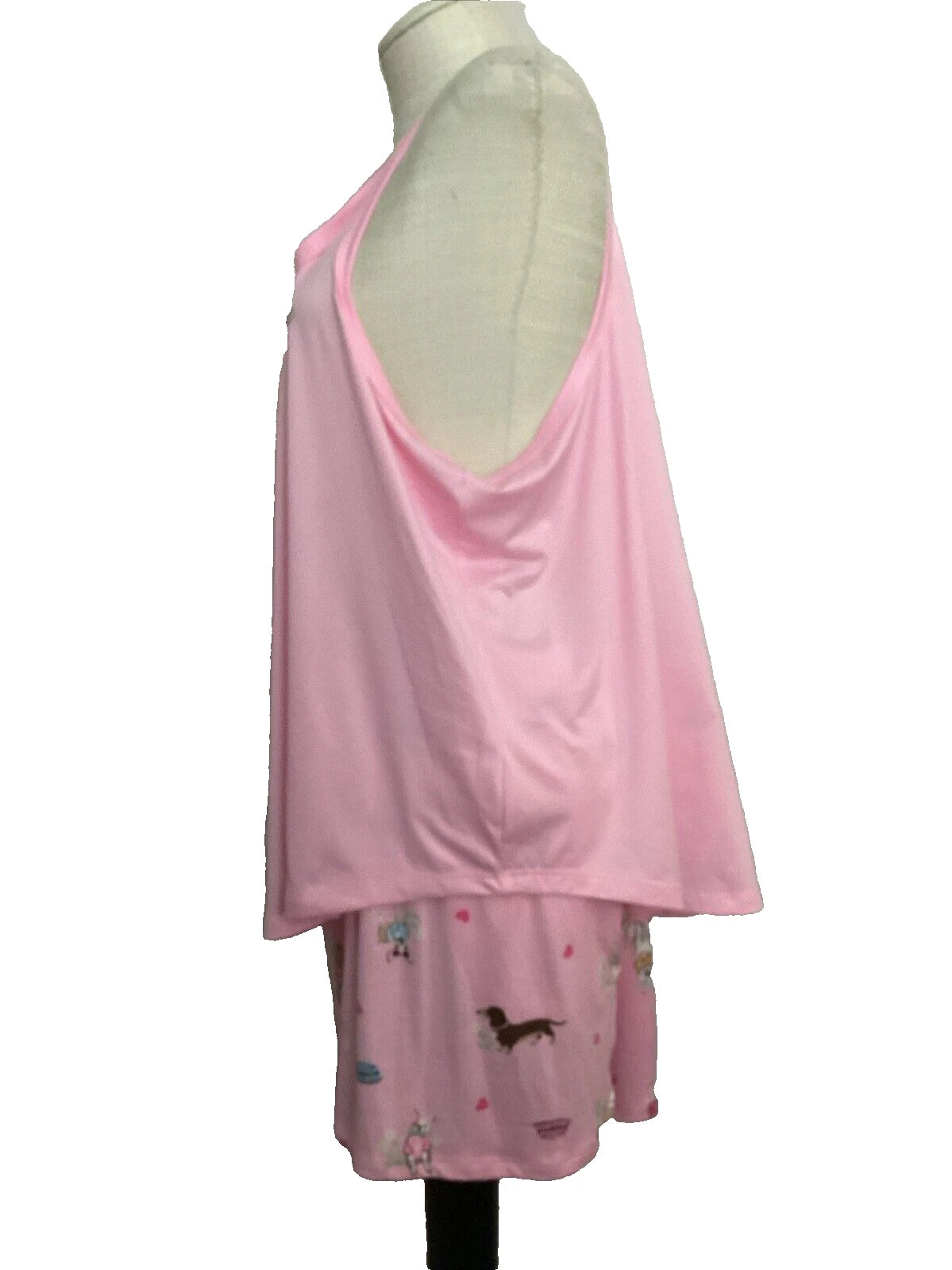 JOYSPUN  SLEEPWEAR SHORTY SET Pink Dogs Tank & Shorts Sz L*