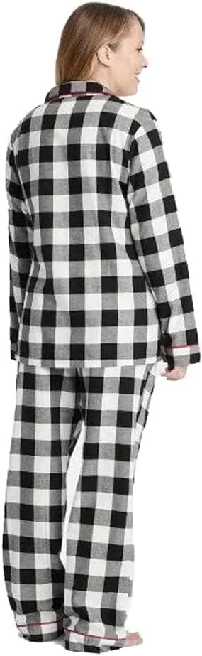 Pajama Set Wondershop Ladies White Buffalo Check Two Piece Size XS (0-2) NEW