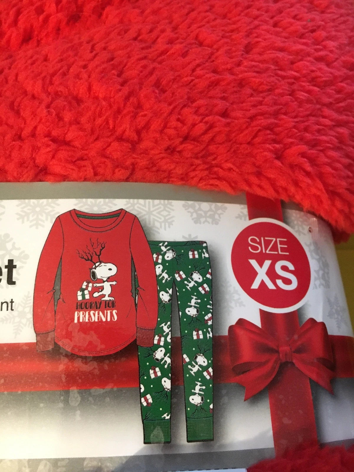 XS Ladies' Peanuts Christmas Cozy Sleep Set Extra Small New w/ Tag  *