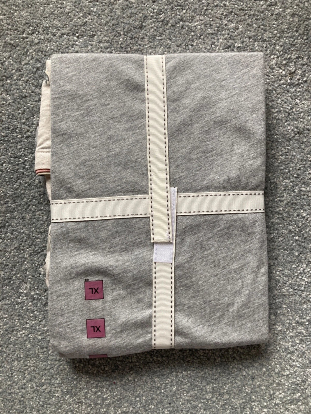 BNWT M&S Ladies Grey Mix T-shirt & Shorts Pyjamas Set Ribbon Bound Size XL