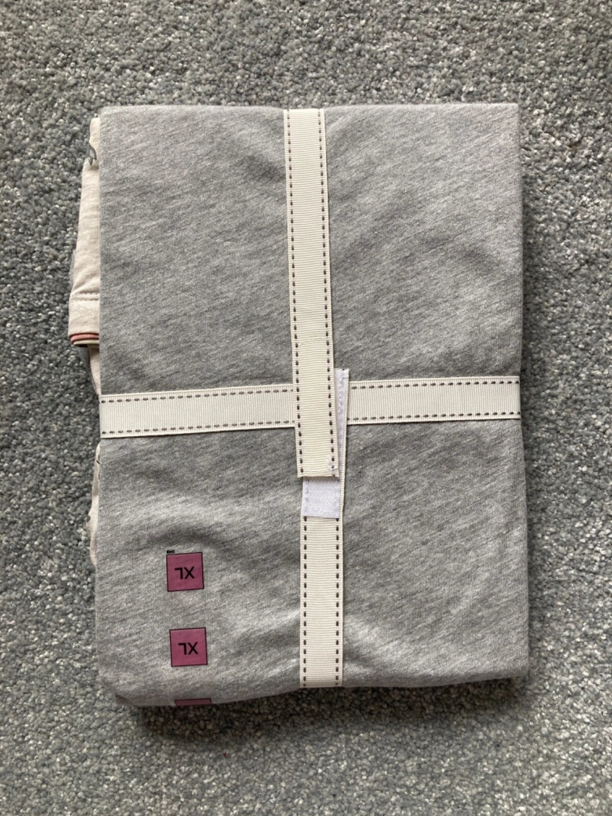 BNWT M&S Ladies Grey Mix T-shirt & Shorts Pyjamas Set Ribbon Bound Size XL