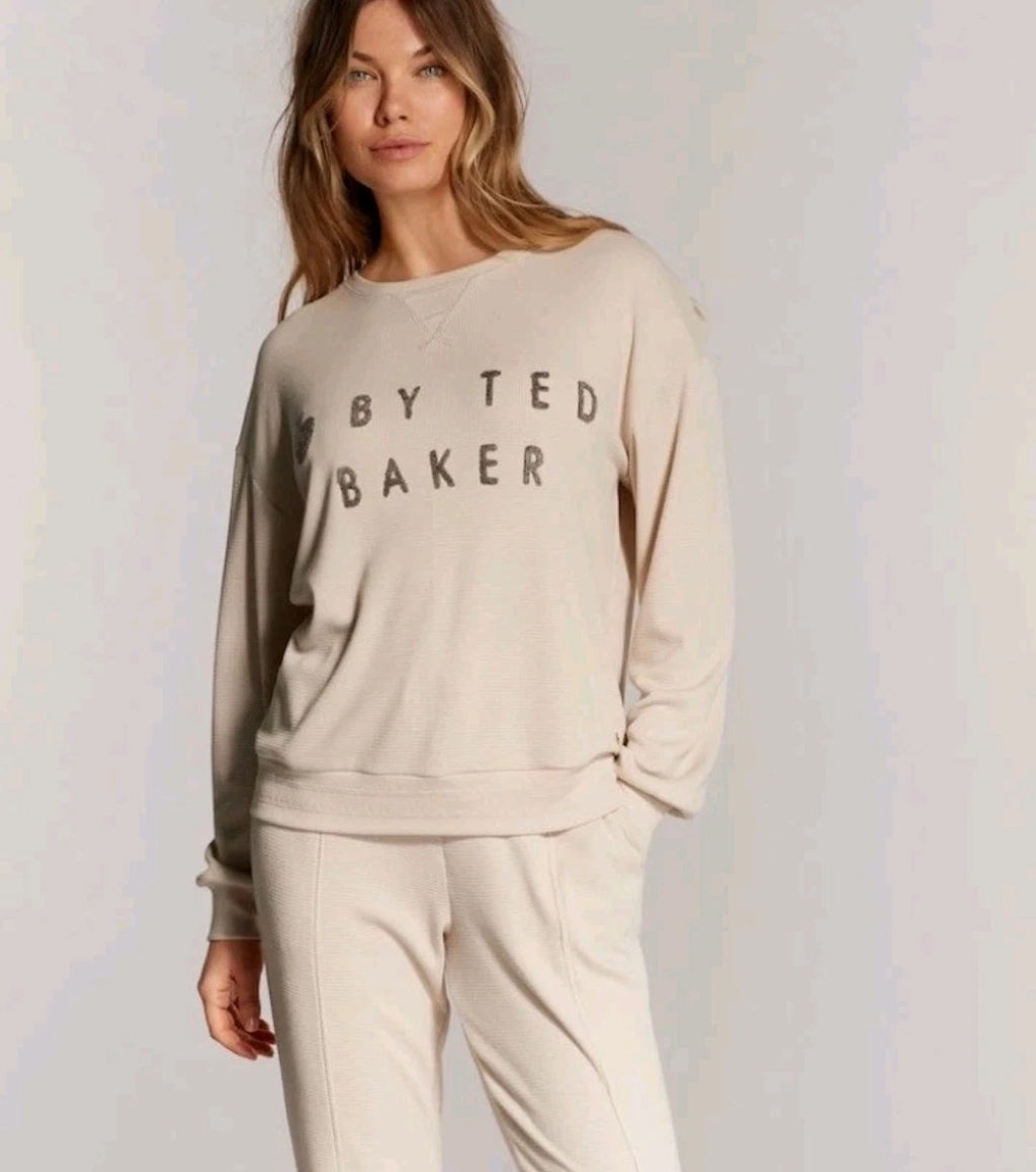 Ted Baker Size 18 Womens Waffle Pyjamas Joggers Loungewear Set BNWT
