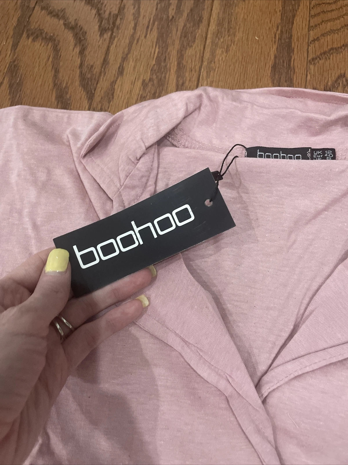 boohoo new with tags jersey ruffle button pajama set blush Size 8