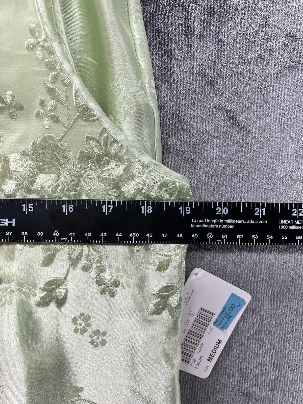 Amanda Stewart Intimates Set Woman’s Size Medium Floral Print Light Green