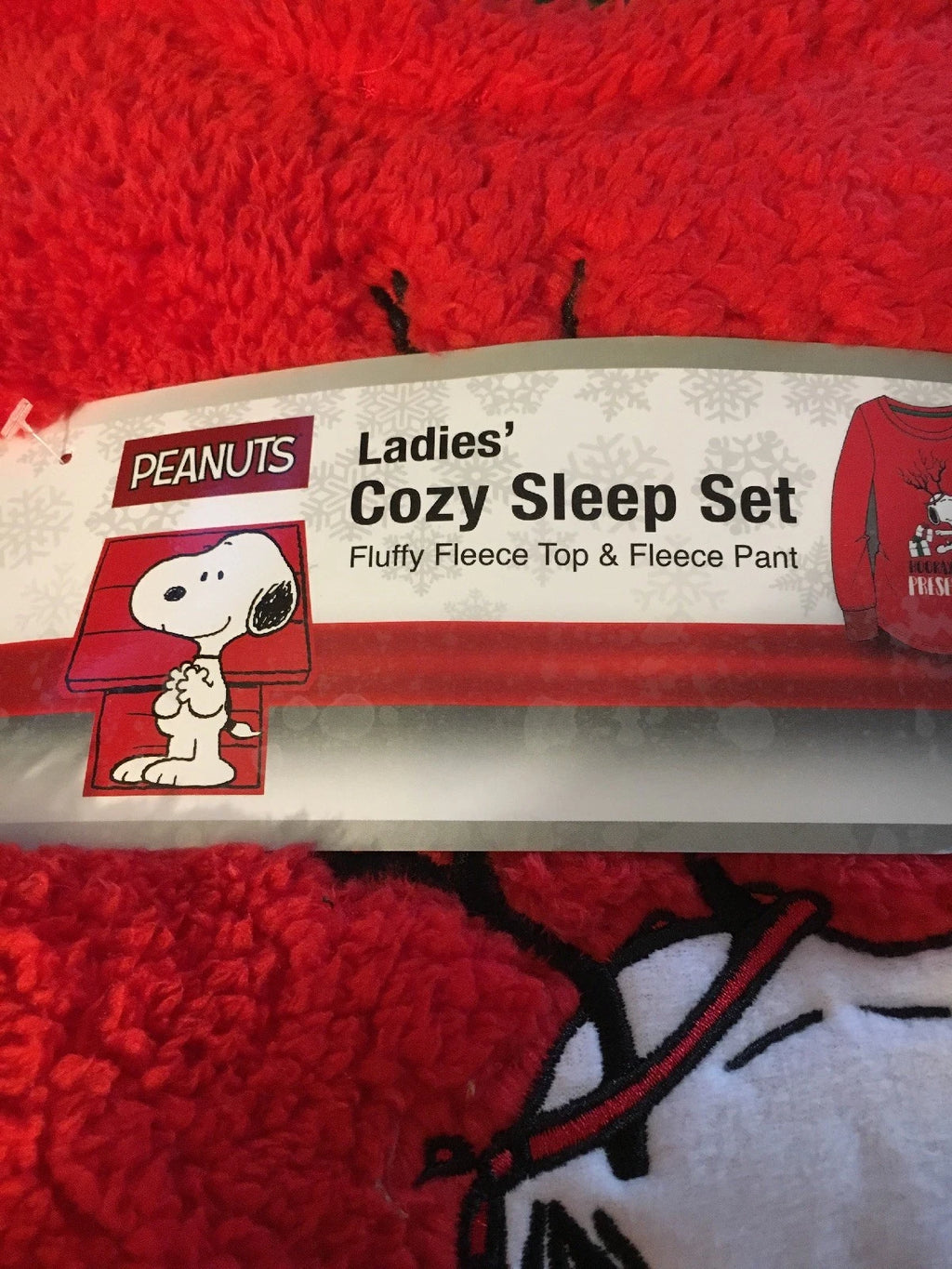 XS Ladies' Peanuts Christmas Cozy Sleep Set Extra Small New w/ Tag  *