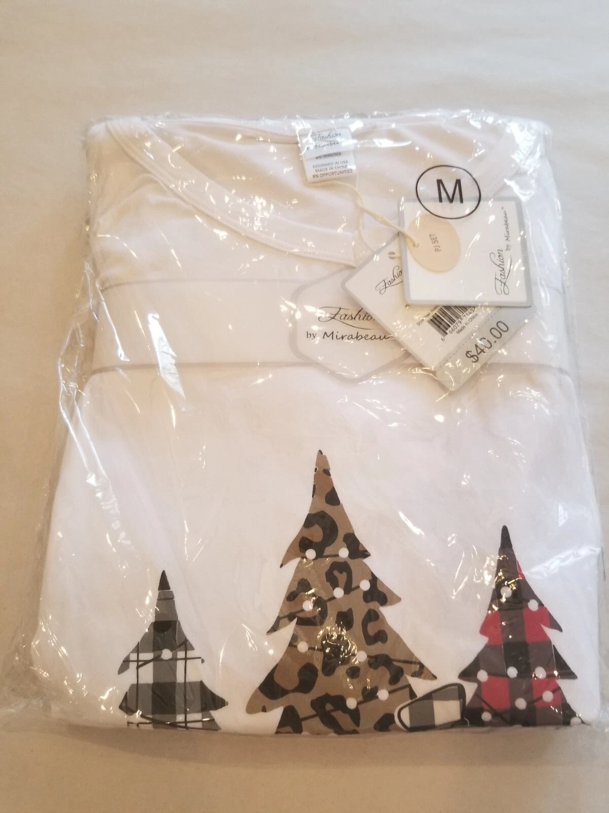 Fashion by Mirabeau Snowman Avenue Long Sleeve PJ Set Size Medium NWT