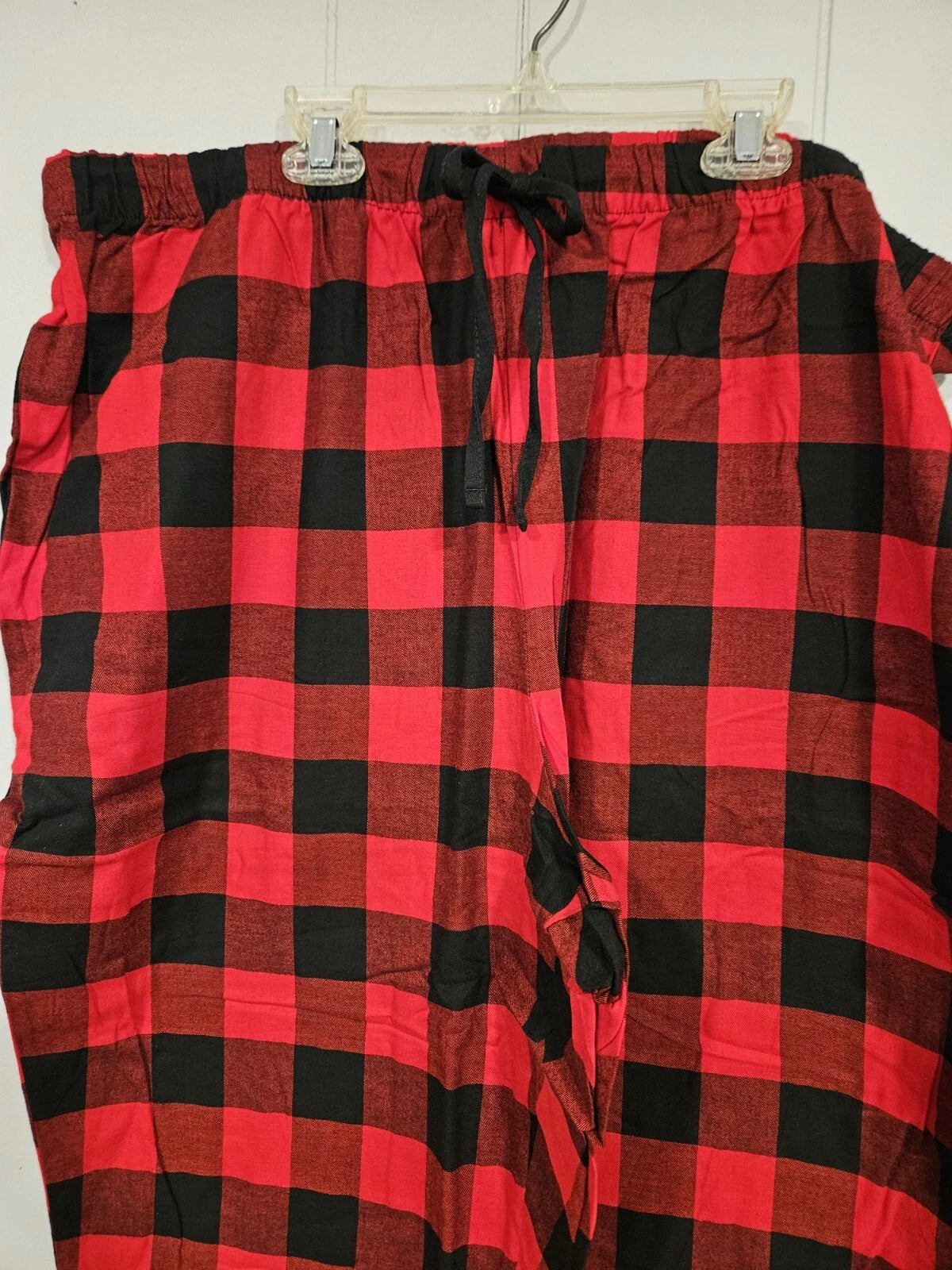 NWT Sealed Womens Size 1X Buffalo Check Red Plaid Flannel Pajamas Set Top Pants