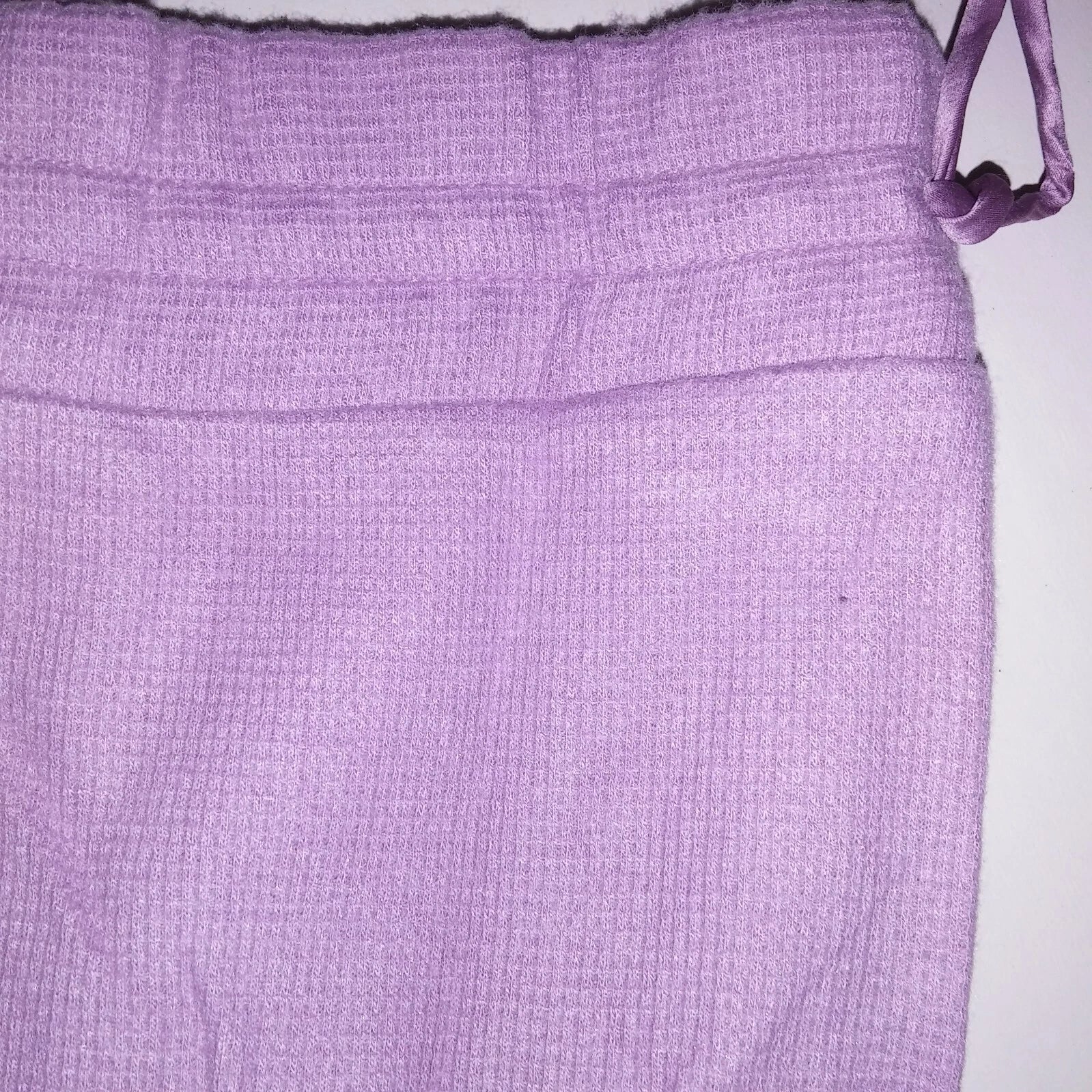 Victoria Secret Pajama Set XXL Top & Bottom Purple Glow Waffle Henley Jogger New