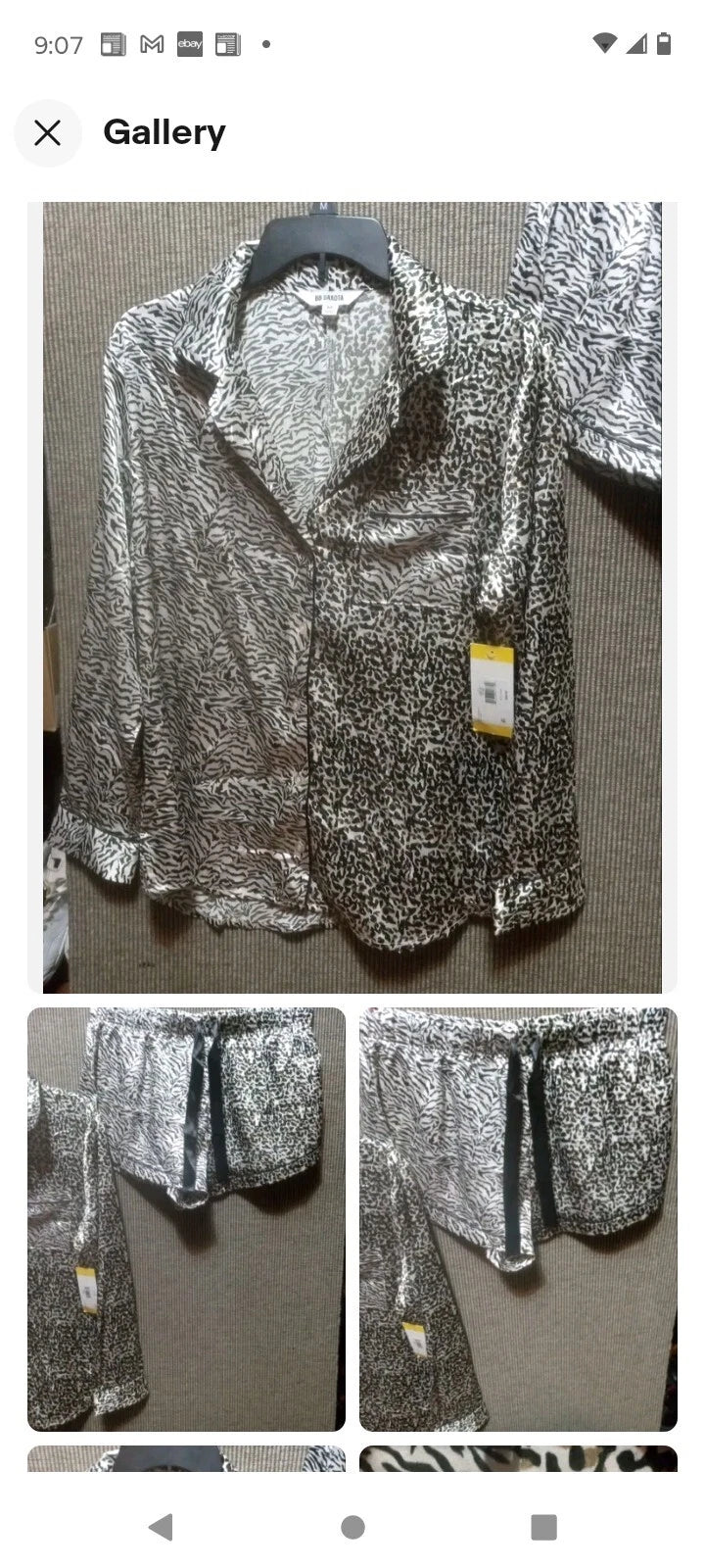BB DAKOTA Size M Satin Pajama Set  NWT $99.99 T9d