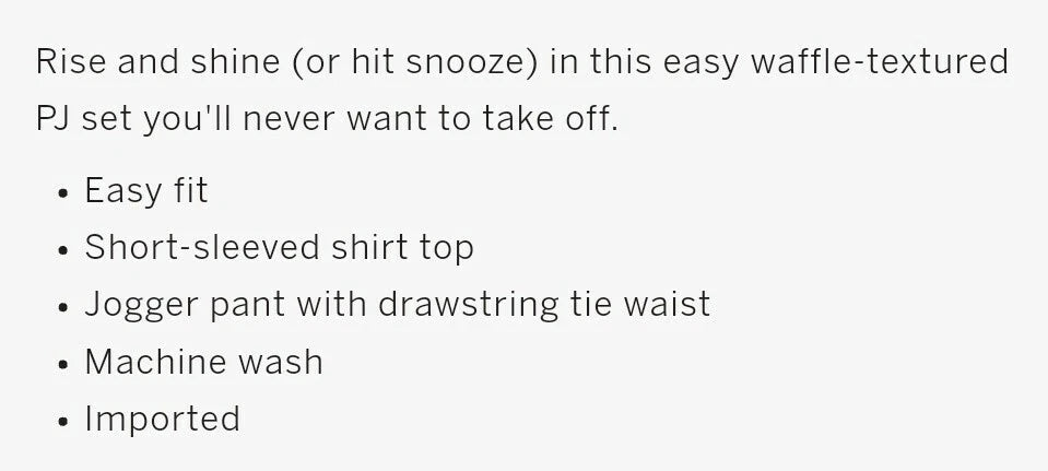 Victoria Secret Glow Waffle Tee and Jogger Set size S