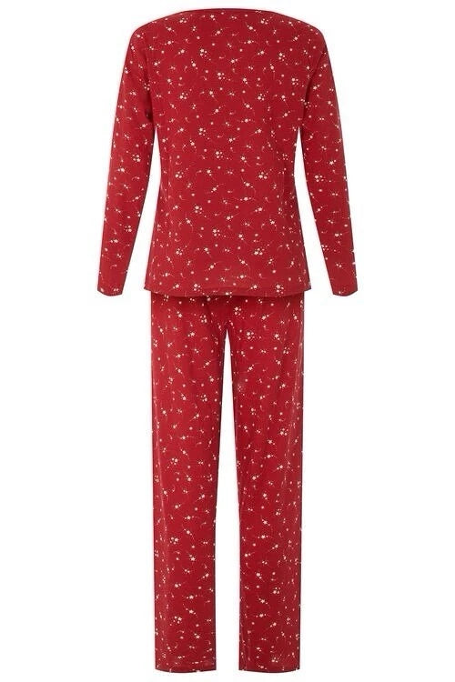 Bon Marche Red All Over Star Print  Pyjama Set Long Sleeve 20/22 BNWT Rrp £16