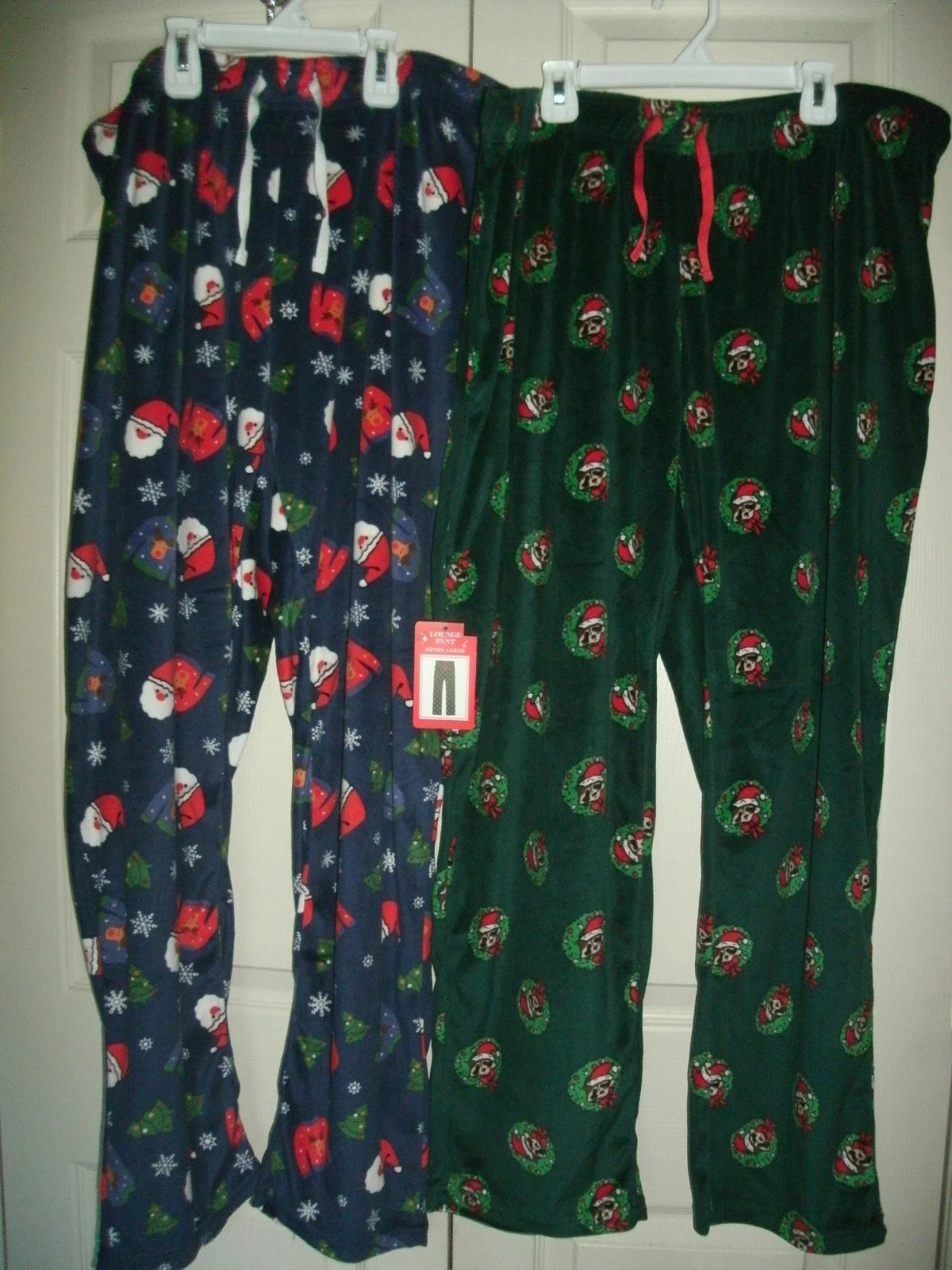 NEW Womens Christmas Pajama Lounge PJ Pants Set of 2 Sz Jr XL (16-8) microfleece