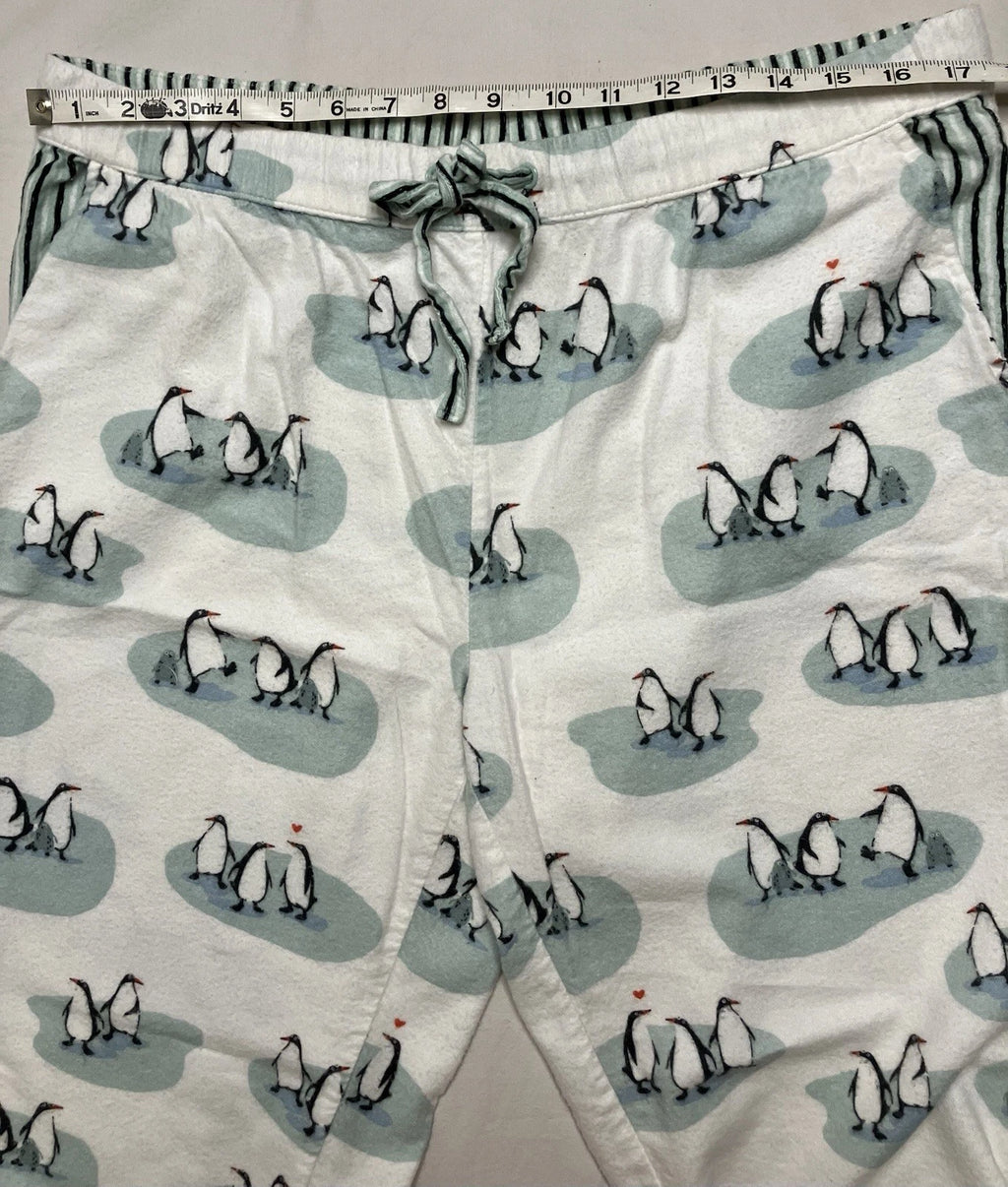 Munki Munki Pajama Set Penguines Top Bottoms Comfy Cozy Flannel Jammies Relax Pj