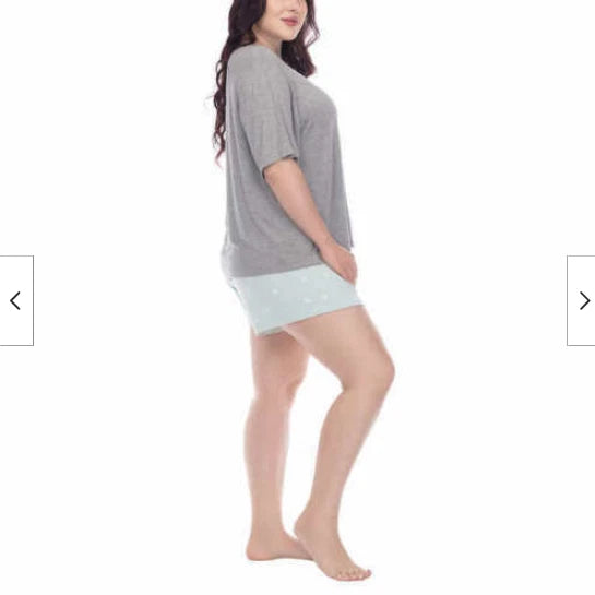 HONEYDEW WOMEN'S CHILLED STAR 3 PC PAJAMA SET (GRAY MINT X-LARGE)NWT