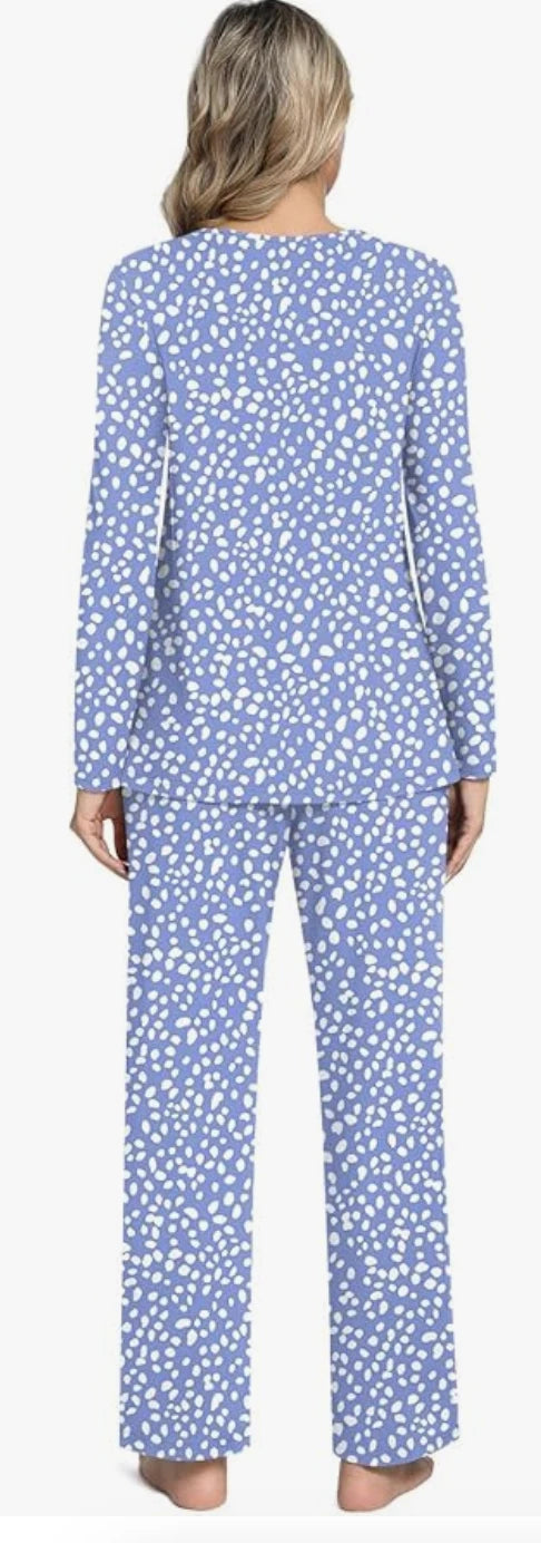 PRETTY Women's Pajamas, Long Sleeve Top, Pants with Pockets, 2X, Excellent! NWOT