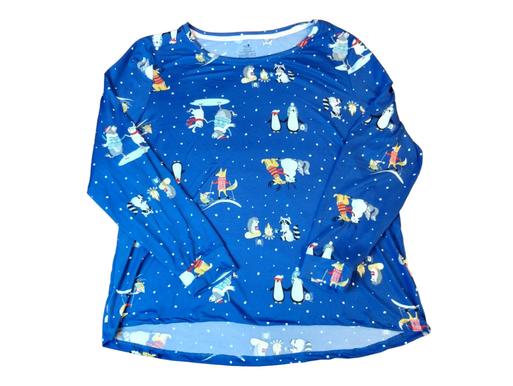 Secret Treasures 2 Piece Womens Pajama Winter Animals Scene L (12/14) New
