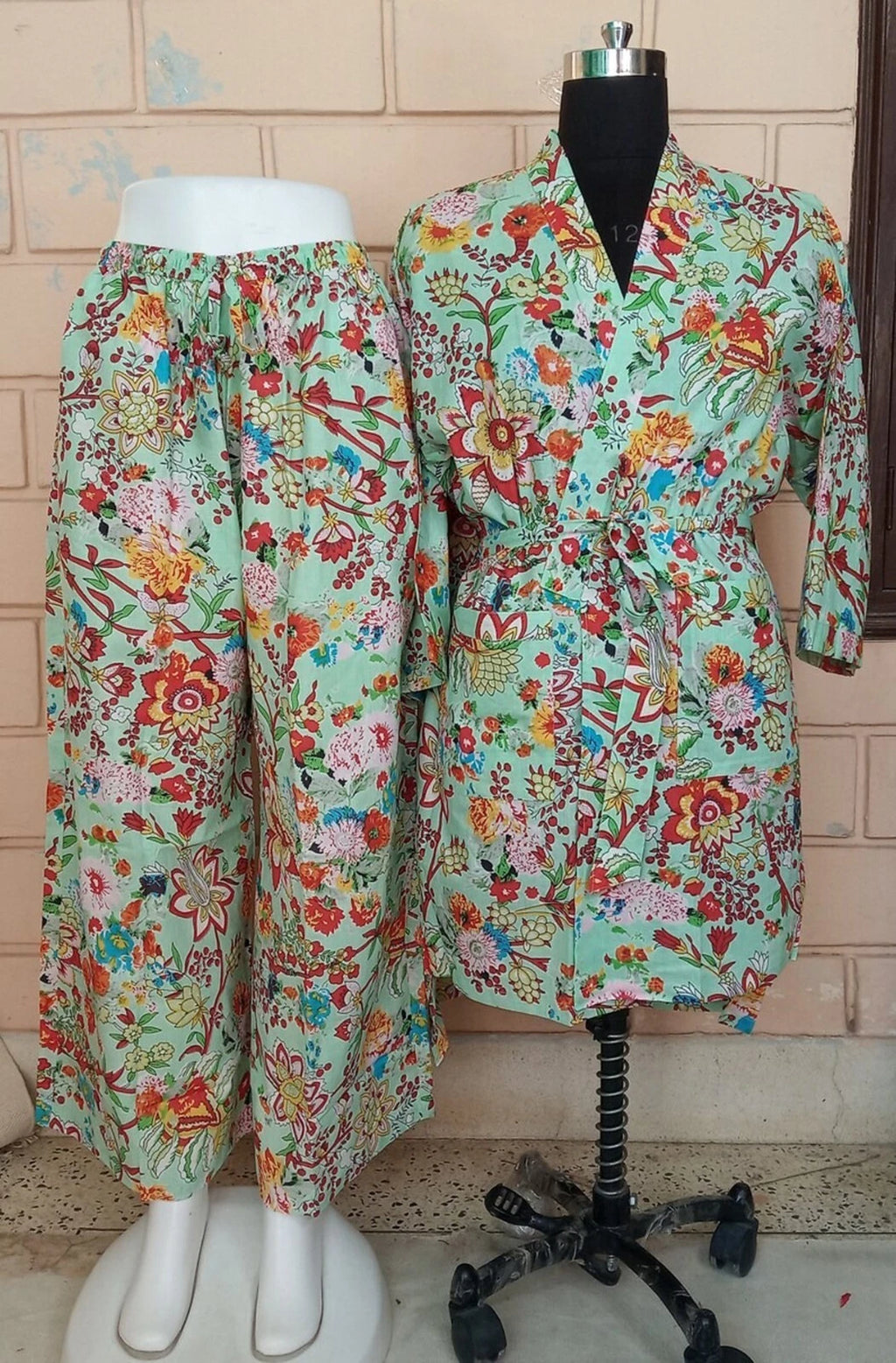 pyjama Set trousers shirts women cotton kimono set night wear pj's, night dress