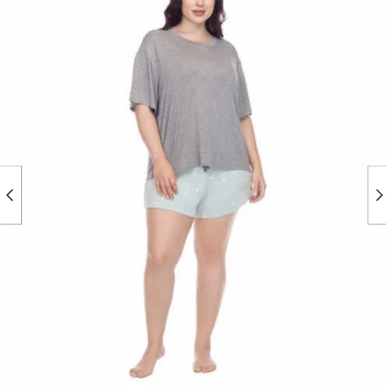 HONEYDEW WOMEN'S CHILLED STAR 3 PC PAJAMA SET (GRAY MINT X-LARGE)NWT
