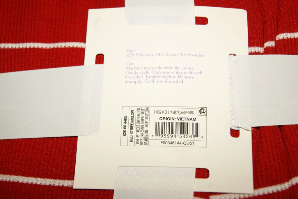 New Womens Stars Above Red & White Thermal Pajama Set.  Size Large