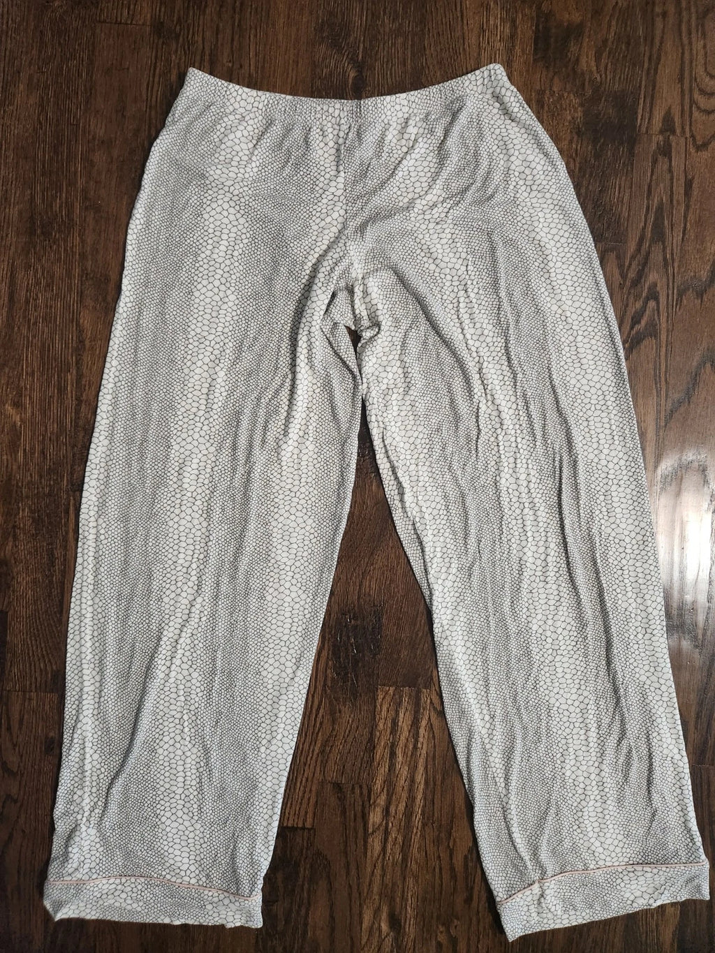 Eberjey Gisele Long-sleeve Printed Pajama set white/grey size medium