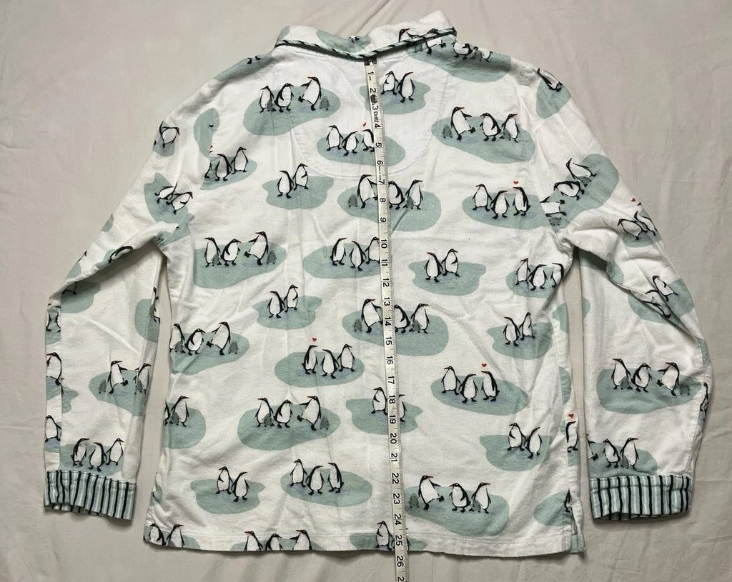 Munki Munki Pajama Set Penguines Top Bottoms Comfy Cozy Flannel Jammies Relax Pj