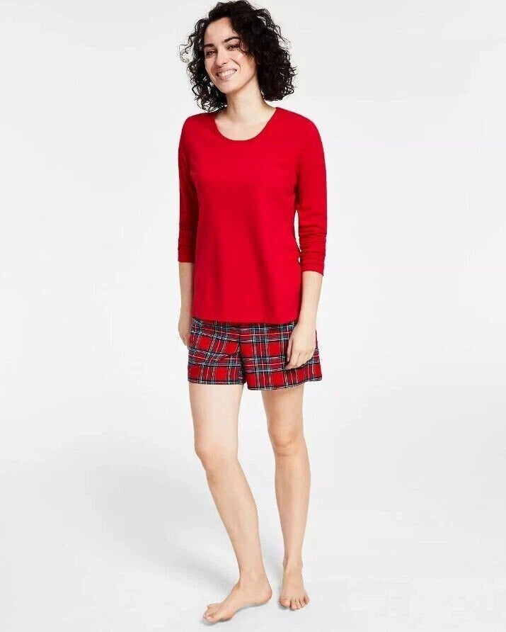 Family Pajamas Women's Brinkley Plaid Shorts Mix It Matching Set-XL