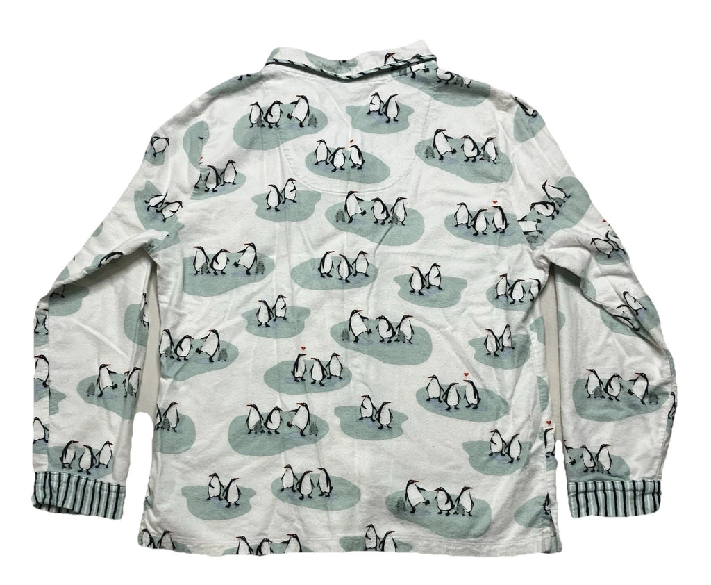 Munki Munki Pajama Set Penguines Top Bottoms Comfy Cozy Flannel Jammies Relax Pj