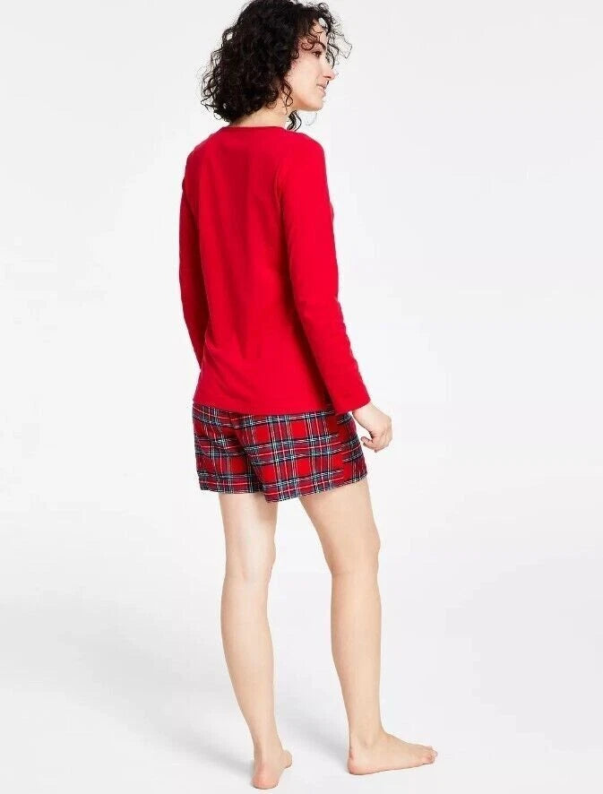 Family Pajamas Women's Brinkley Plaid Shorts Mix It Matching Set-XL