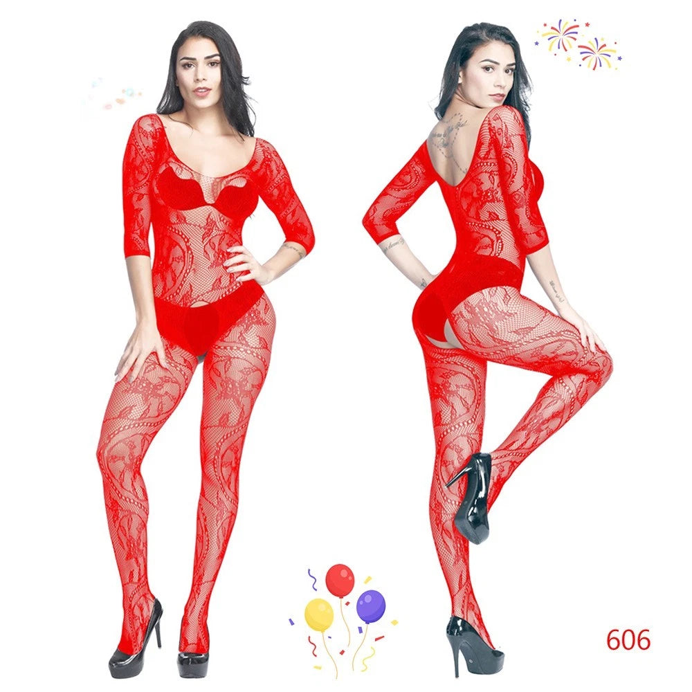 Cozy Feel Sexy Women's Lingerie Fishnet Body stockings Underwear Sleepwear 8507
