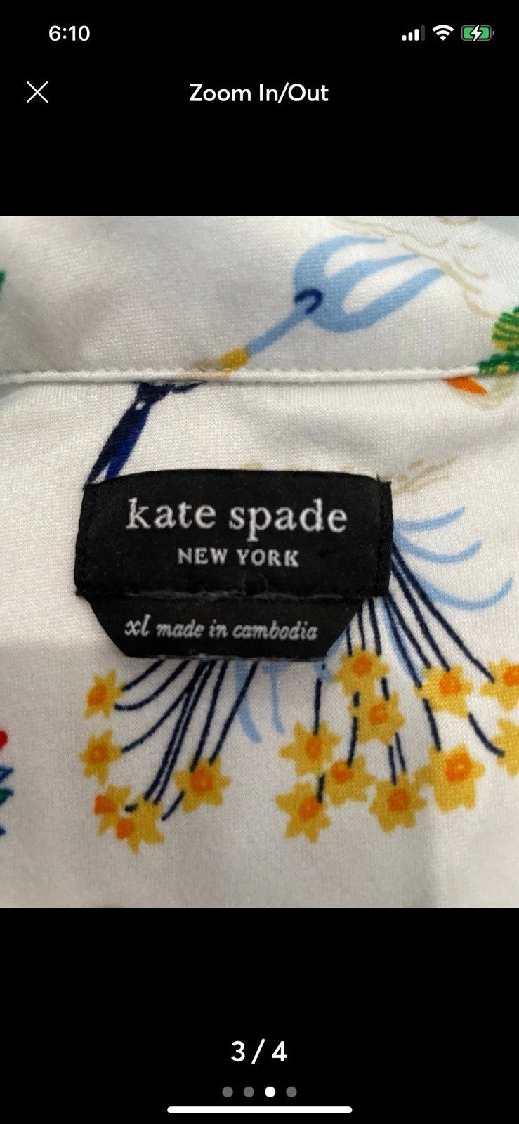Kate Spade gardening shorts PJ set size XL